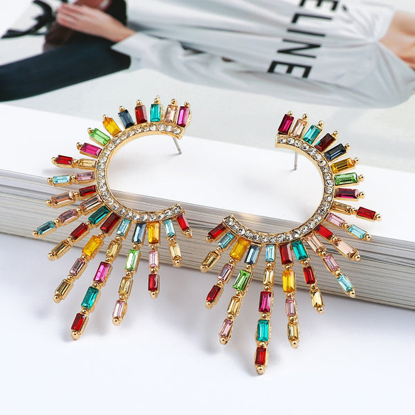 Exaggerated Fashion Jewelry Round Earrings  For Women