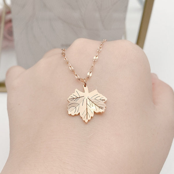 Minimal Lifelike Leaves Charms Choker Collier Necklaces &amp; Pendants For Women