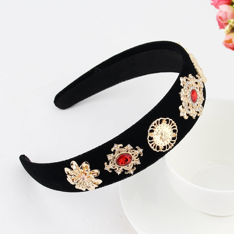 Luxury Baroque Rhinestone Headbands Hair Hoops