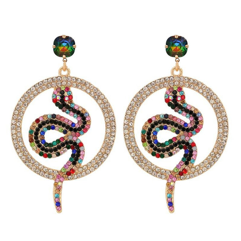 Oorbellen Zinc Alloy Statement Snake Shape Earrings For Women