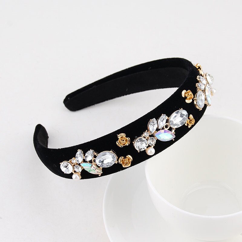 Luxury Baroque Rhinestone Headbands Hair Hoops