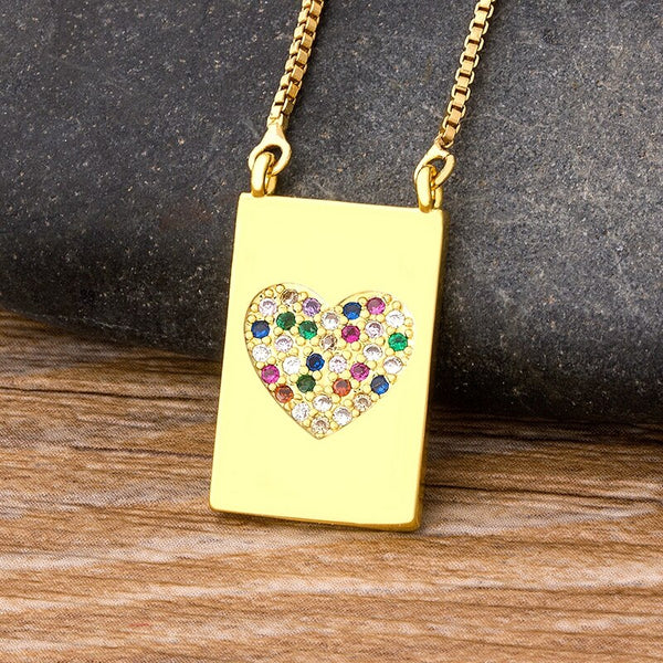 New Arrival 11 Styles Filled Heart Pendant For Women