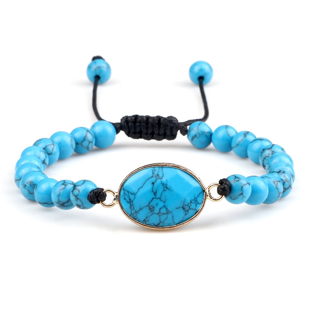 Trendy Women Natural Stone Beaded Bracelet