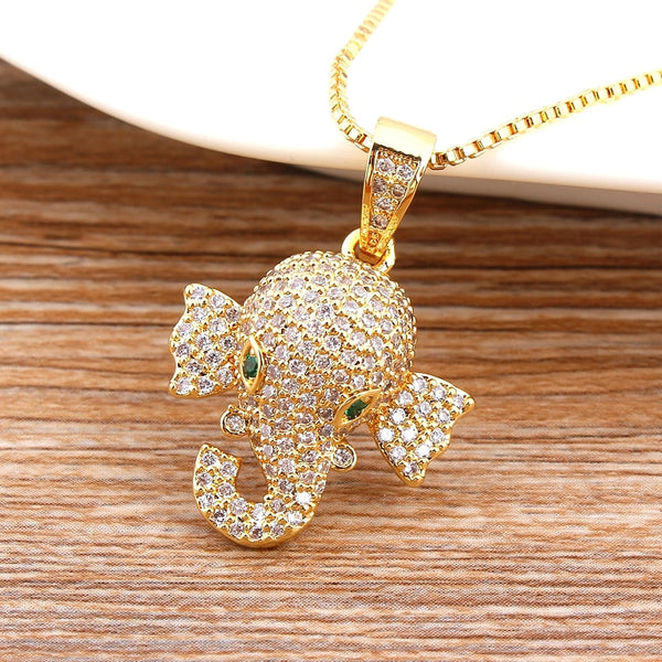 Cute Copper Elephant Necklaces