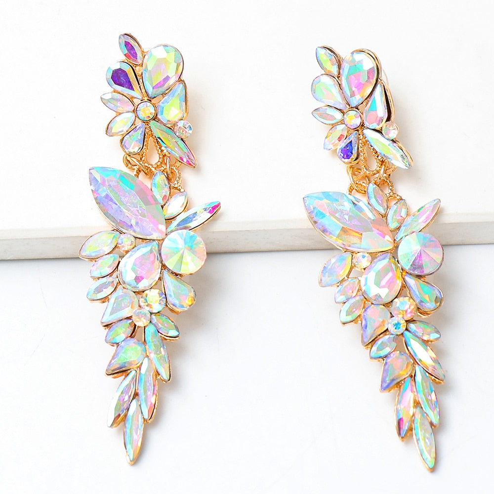 New Colorful Rhinestone Earrings High Quality Crystal Drop Earring