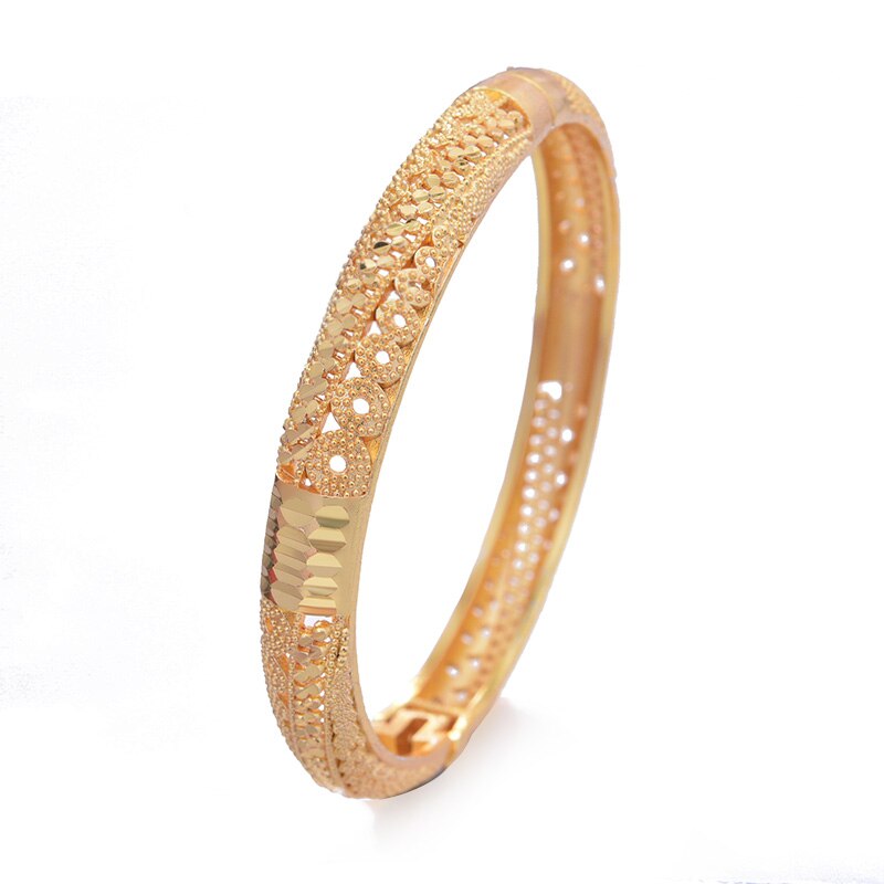 24K Dubai Bangles Ethiopia gold color Bangles For women