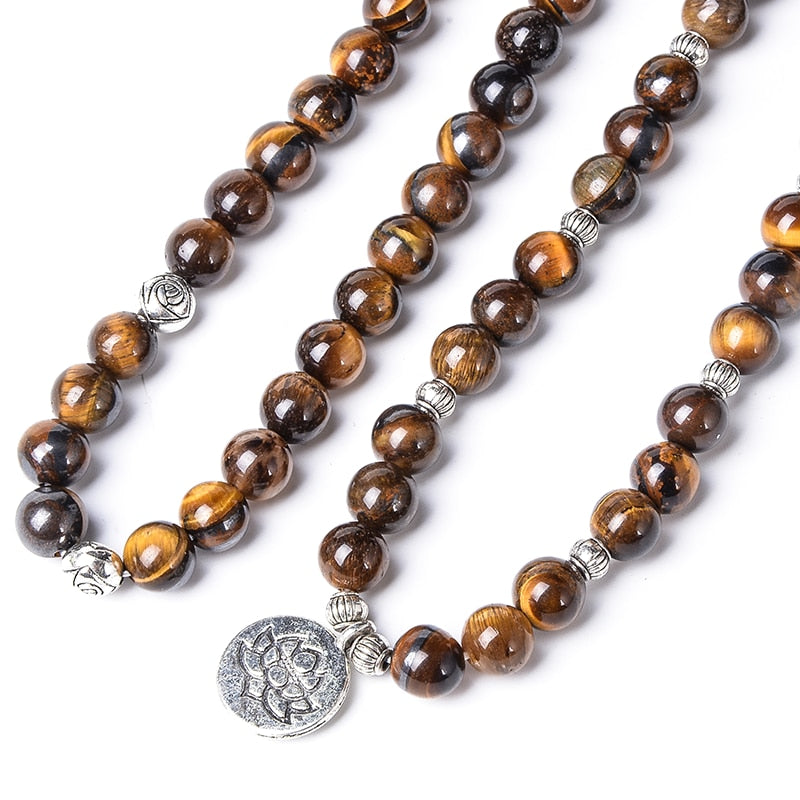 8mm Natural Yellow Tiger Eye Beaded Bracelet