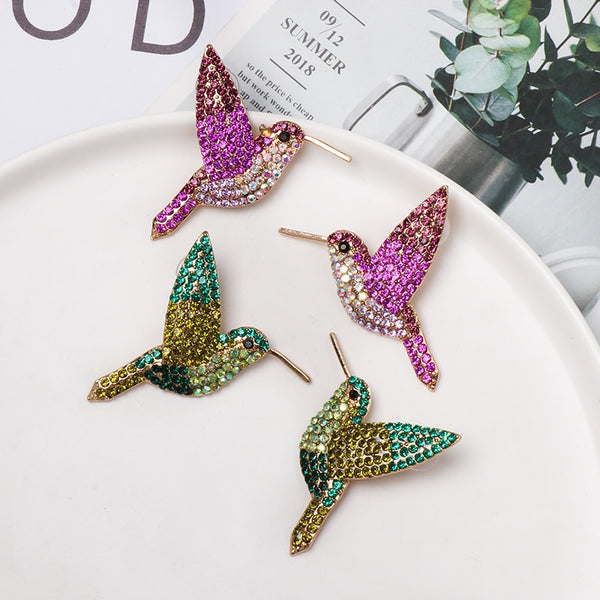 Fashion Rhinestone Birds Earrings For Women