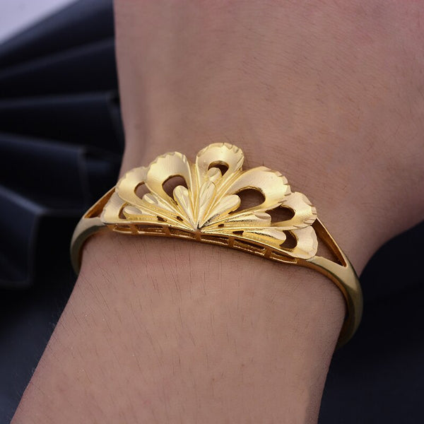 Gold Color Bangles For Women Middle Eastern Jewelry