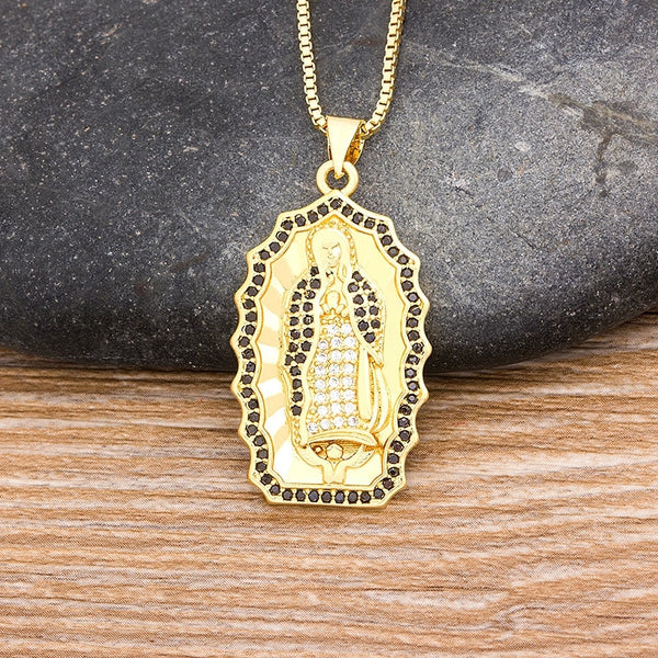 Virgin Mary Pendant Necklace for Women