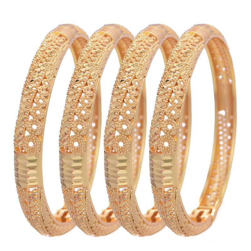 24K Dubai Bangles Ethiopia gold color Bangles For women