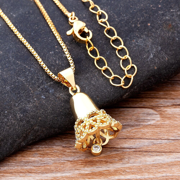 Charm Lucky Christmas Bell Christmas Tree Elk Pendant For Women