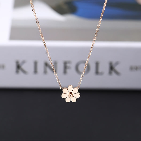 Fashion Fine Focus Student Jewelry Daisy Flowers Charms Choker Collier Necklaces Pendants