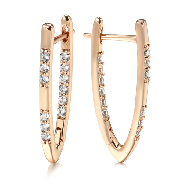 New Vintage Long Clip Earrings for Women Full Inlay Zircon Drop Earrings