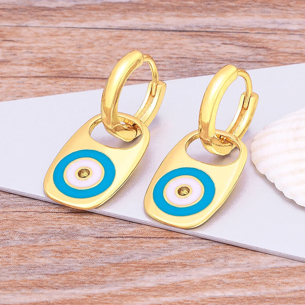 New Fashion INS Hot Sale Popular Colorful Enamel Stud Earrings