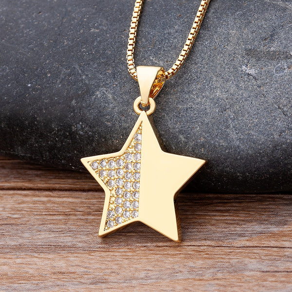 High Quality New Fashion 14 Styles Statement Star Pendant