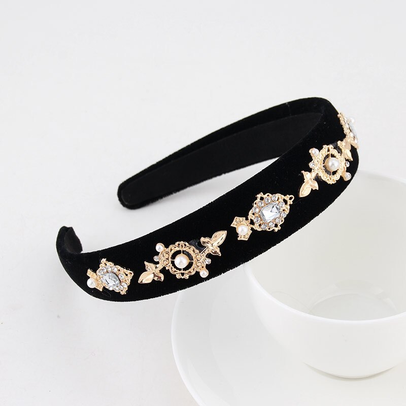 Luxury Baroque Rhinestone Headbands Hair Hoops