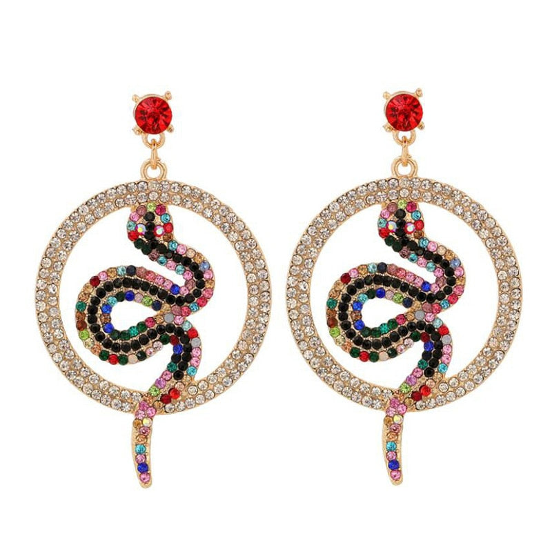 Oorbellen Zinc Alloy Statement Snake Shape Earrings For Women