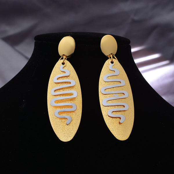 Indian Earrings For Women Girls Dubai Luxury Metal Gold Plated Dubai African Jewellery