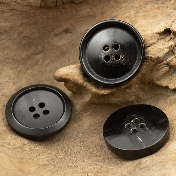 5pcs Matt Classic Black Buttons for Clothing Jacket Coat Suit Uniform Sewing Accessories