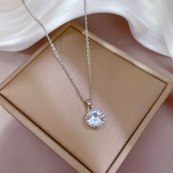 Shine Crystal Necklace Cubic Zircon Pendant