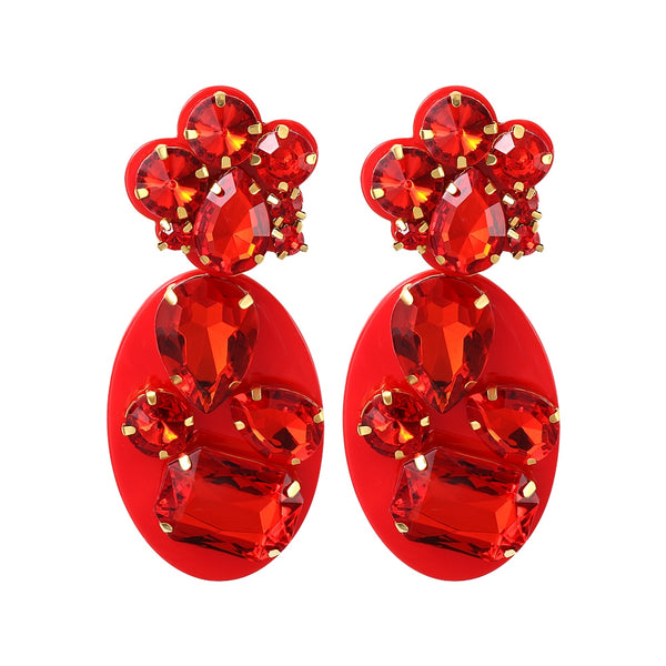 New Red Series Long Dangle Earrings For Women