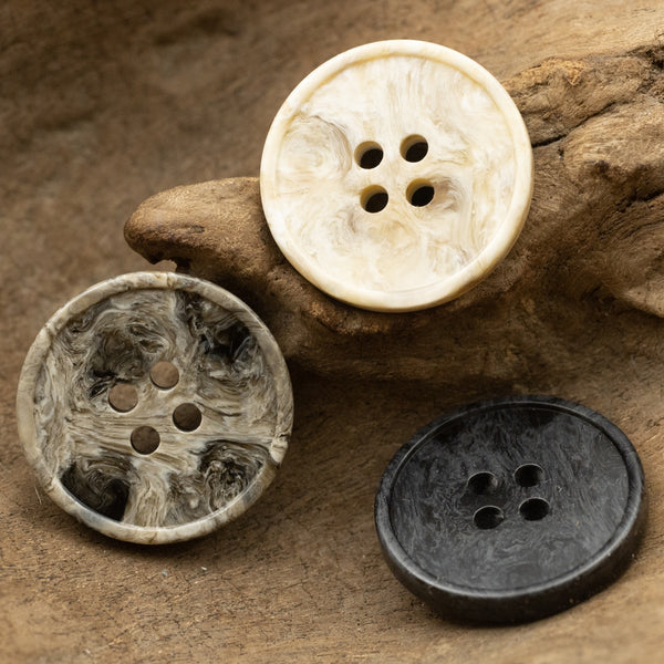 15mm-30mm Retro Marble Texture Resin Button