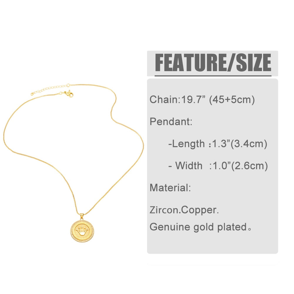 Copper Gold Plated San Benito Necklaces for Women CZ Rhinestone Big  Necklaces