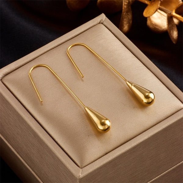 Simple Temperament Long Tassel Drop Earrings for Women