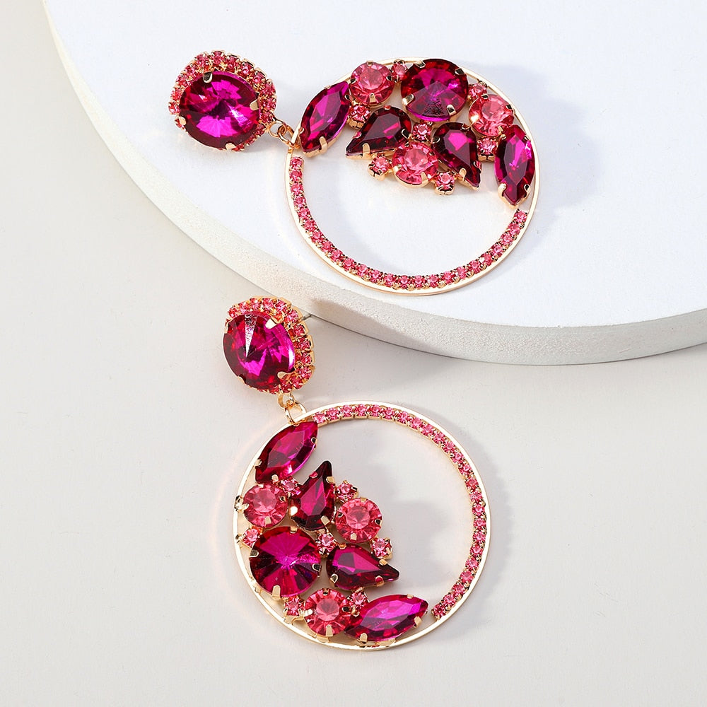 Fashion Round Large Dangle Earring