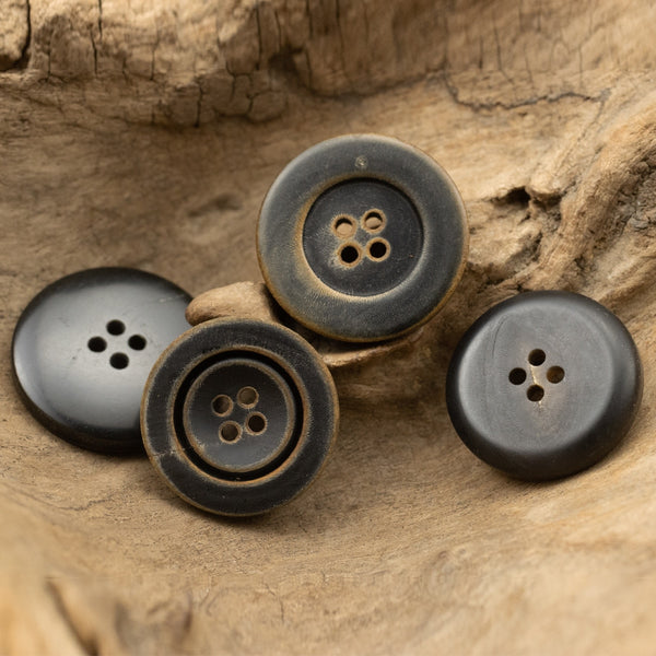 5pcs Modern Leather Jacket Buttons