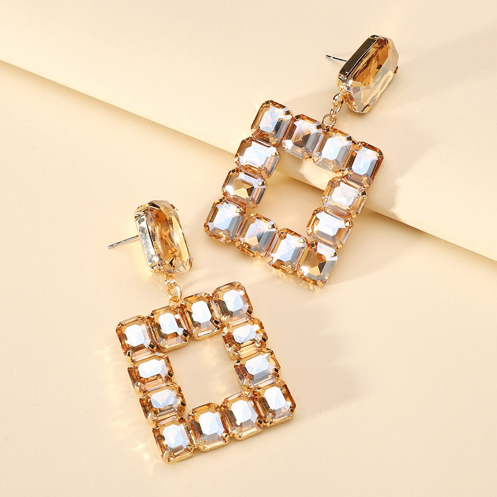 New Square Big Dangle Earrings For Women