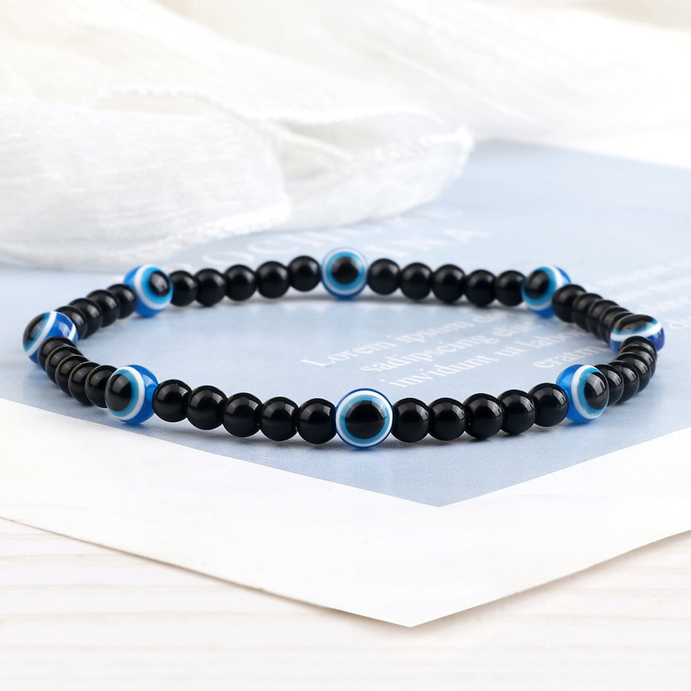 Charm 4mm Mini Natural Stone Beads Bracelets Women Men