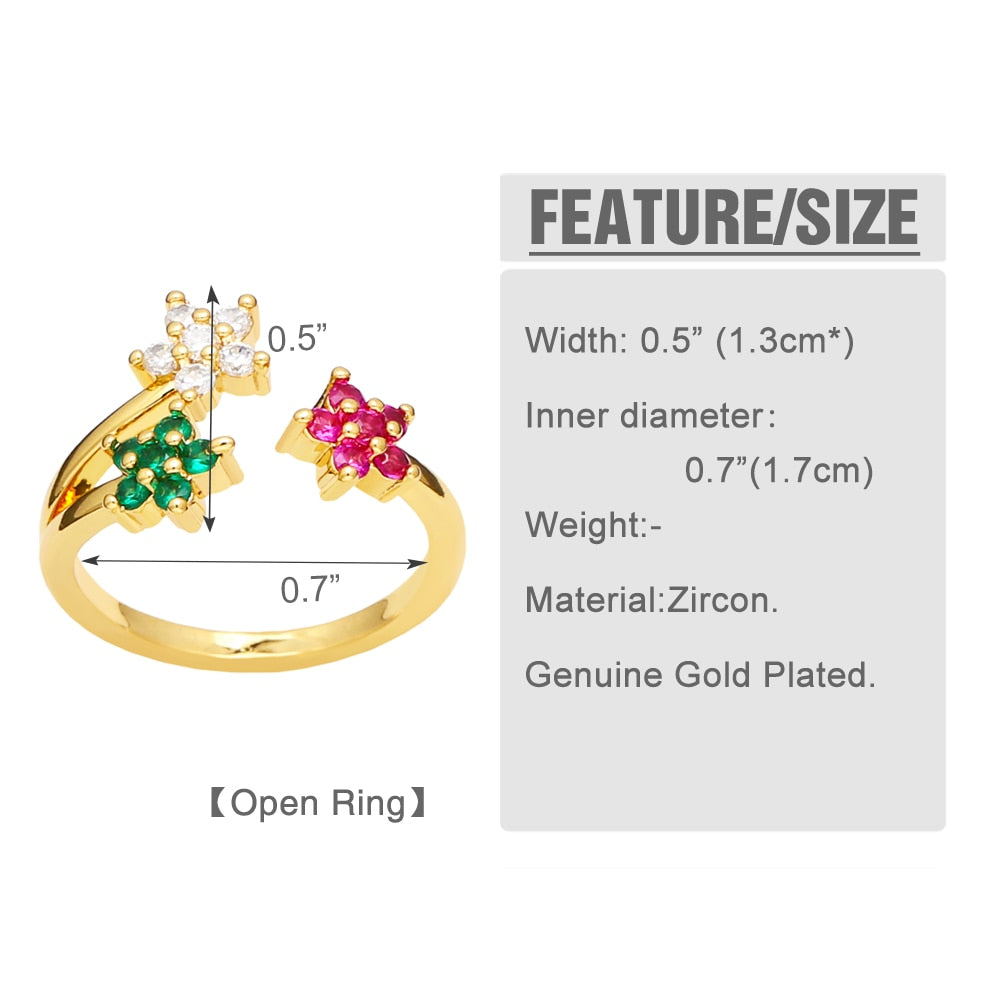 CZ Rhinestone Heart Rings for Women