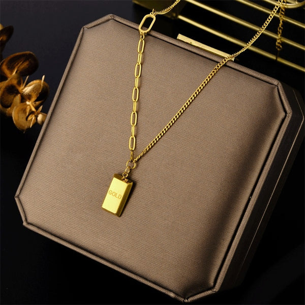 Stainless Steel Gold colour Filled Pendant Charm Wedding Pendants Necklace For Women