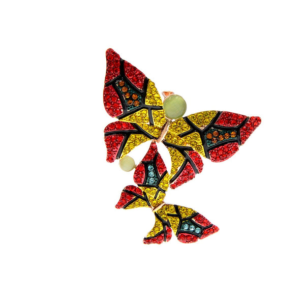 2 Colors Available Rhinestone Butterfly Pin Brooches For Women