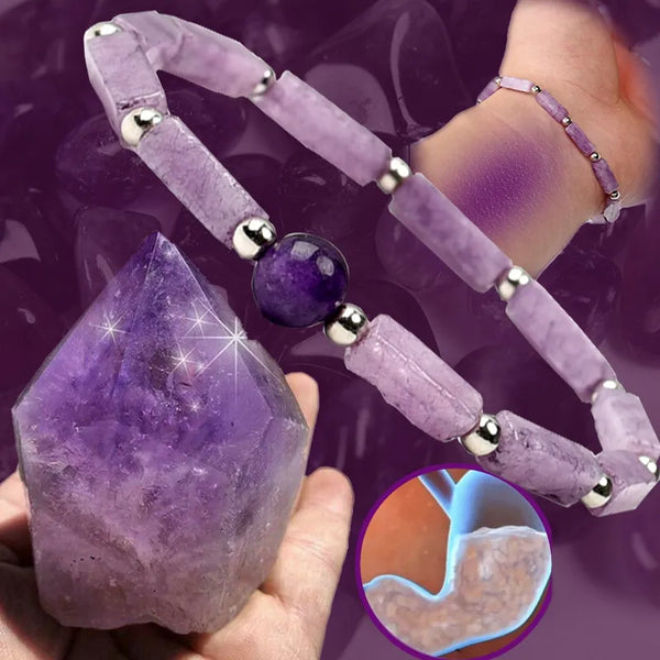 Natural Amethysts Bracelet Body-purify Slimming Healing Stone Bracelets For Women