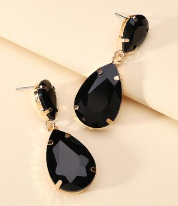 Fashion Water Drop Glass Dangle Earrings For Women