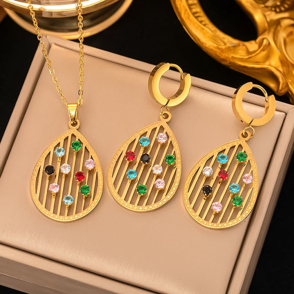 Luxury Jewelry Set 18K Gold Plated for Women