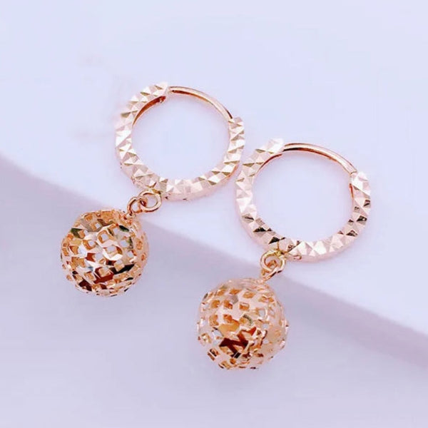 585 Purple Gold hoop earrings for women