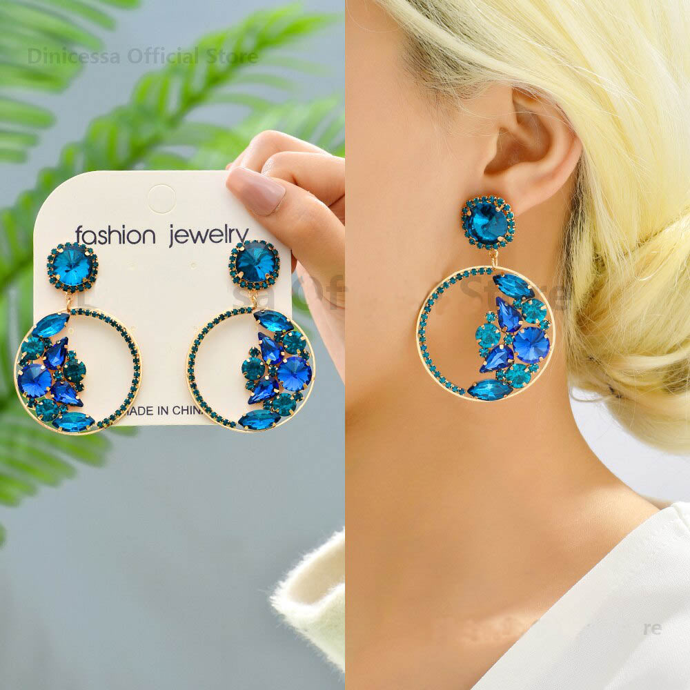 Fashion Round Large Dangle Earring