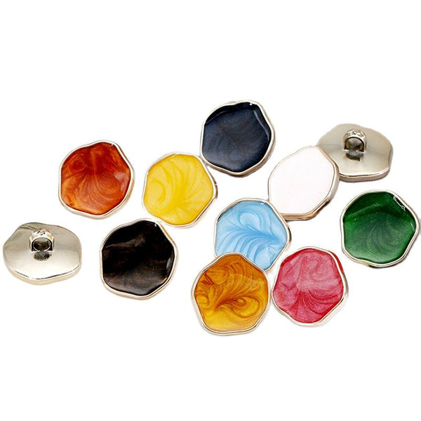 10PCS 21MM Plastic Electroplating Button Women Woolen Coat  Windbreaker  High-grade Sweater