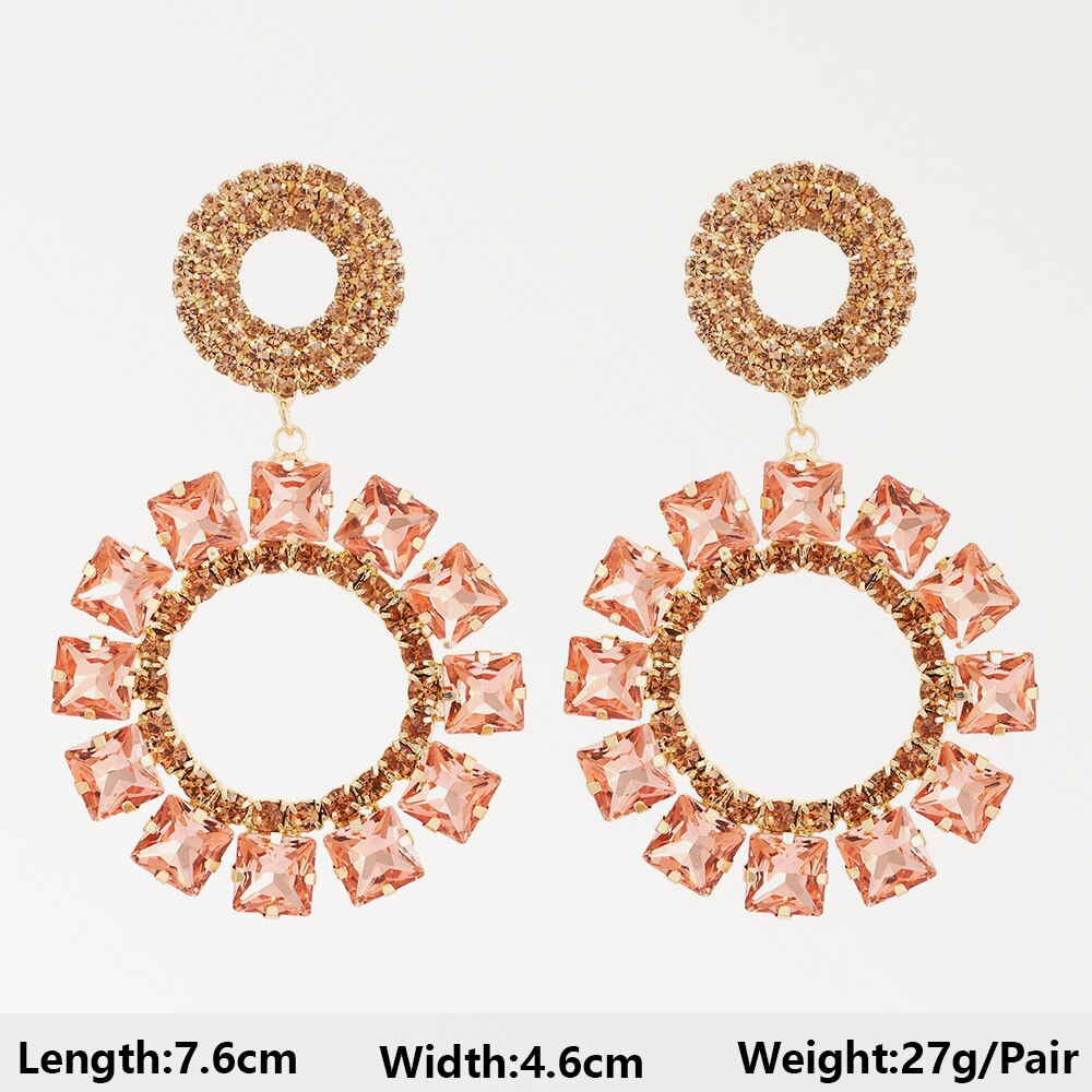 Romantic Fashion Pink Series Set Dangle Earrings For Women