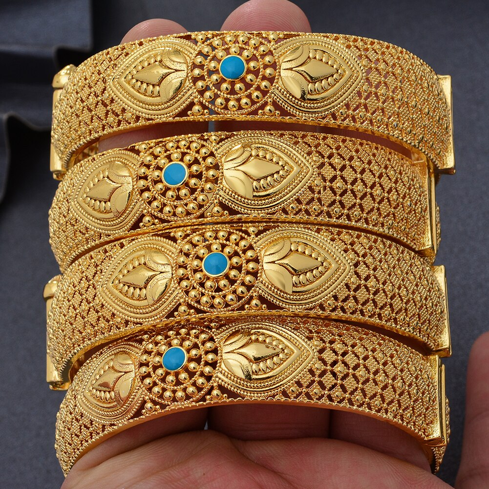 lady Luxury Bangles Dubai Gold Color Bangles For Women