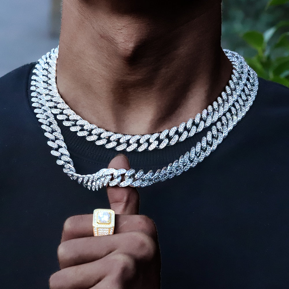 Iced Out Chain Hip Hop Necklace Charms Jewelry