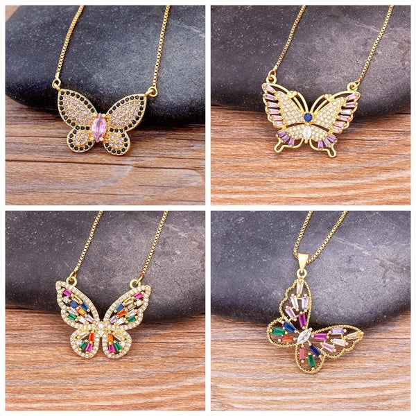 Trend Fashion Bohemian Sports Leisure Lucky Butterfly Pendant Necklace