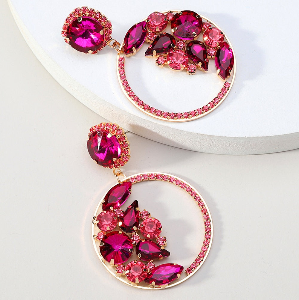 Fashion Round Large Dangle Earring