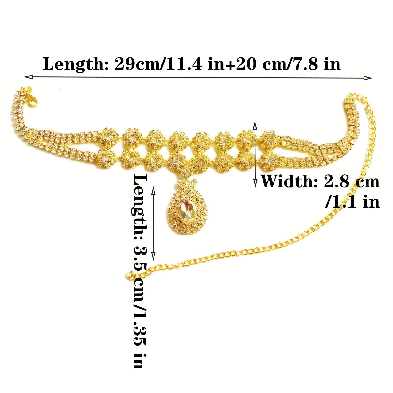 Fashion Luxury Double row Crystal Necklace Women