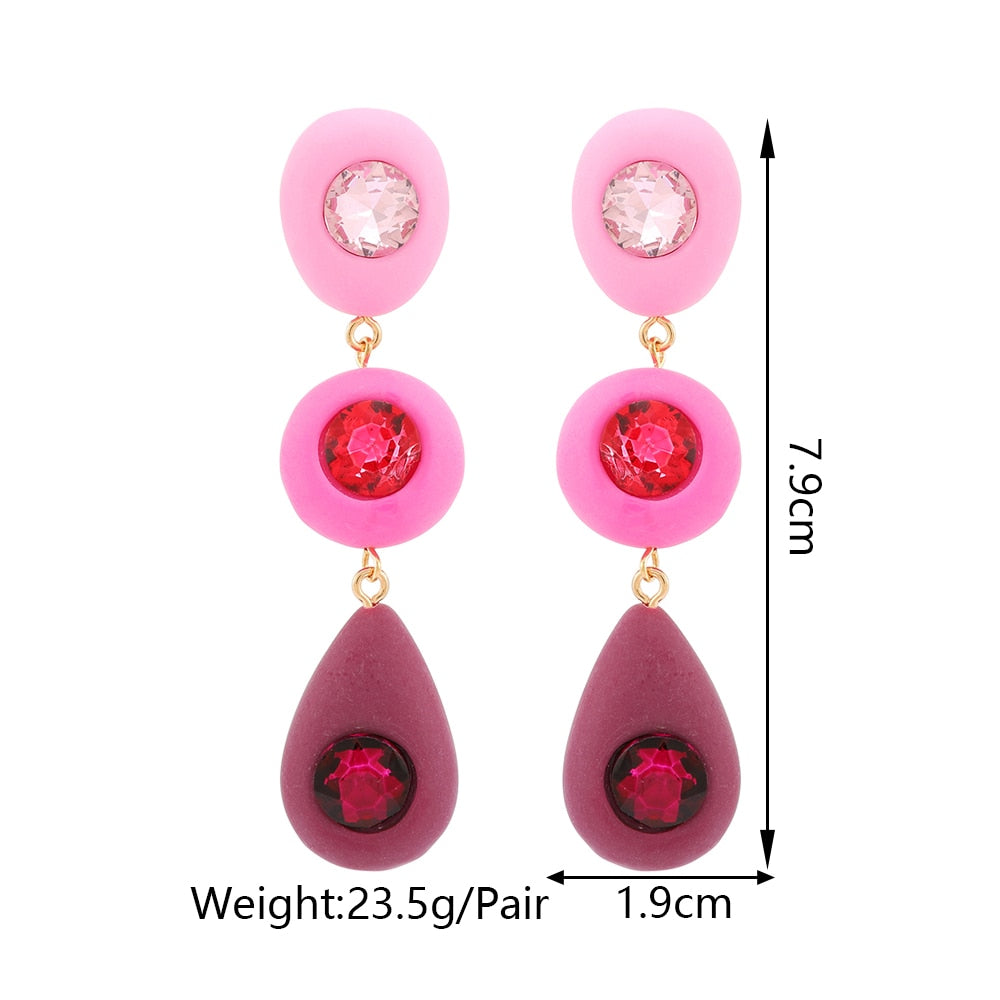 Za New Fashion Irregular Big Dangle Earrings For Women