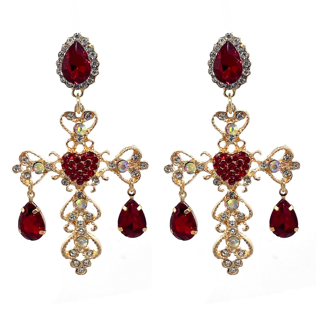 Cross Dangle Drop Earrings for Women